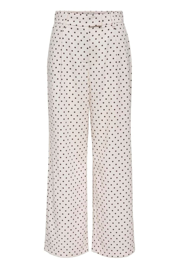 Only - Onlemmia-Linda Straight Pant - 5078144 Pumice Stone Delicioso Dot