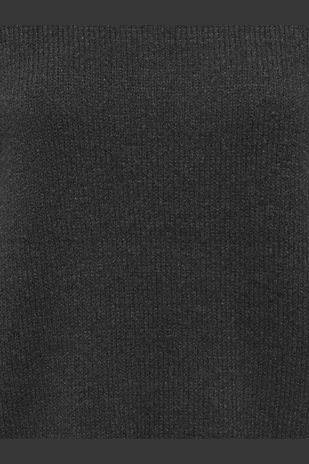 Only - Onlevie Ls Lace Mix O-Neck Knt - 5157343 Dark Grey Melange Black Lace
