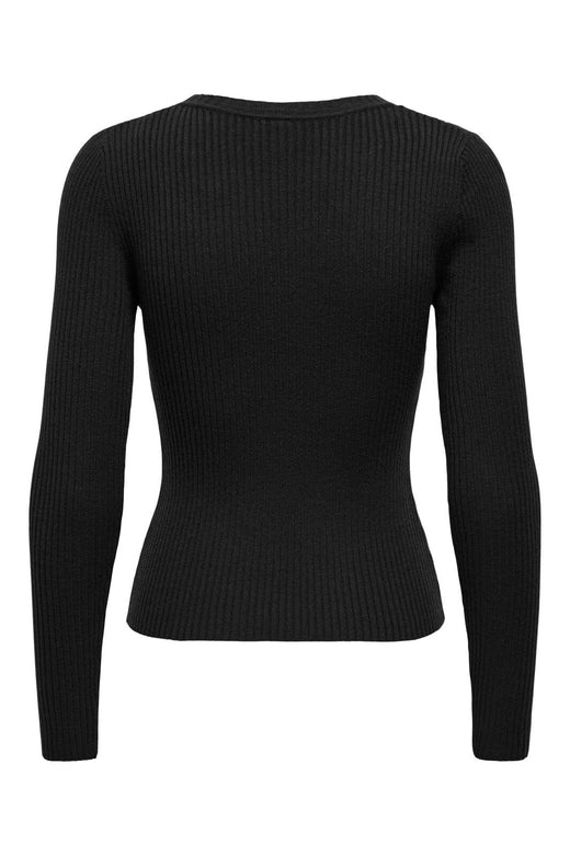 Only - Onlflou Ls Buckle O-Neck Cc Knt - 5100818 Black Gold Buckle
