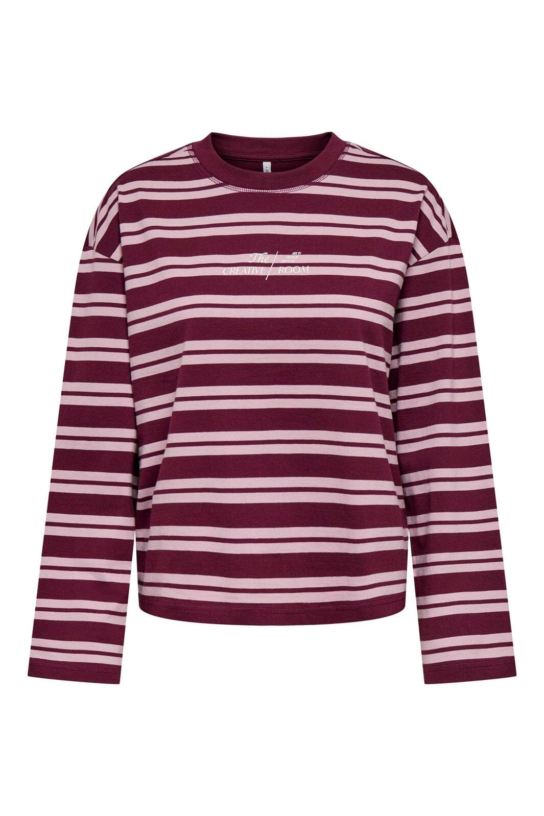 Only - Onlfreja L/S Stripe Top Cc - 5128182 Fig Freja New Autumn (Keepsake) + Creative Print