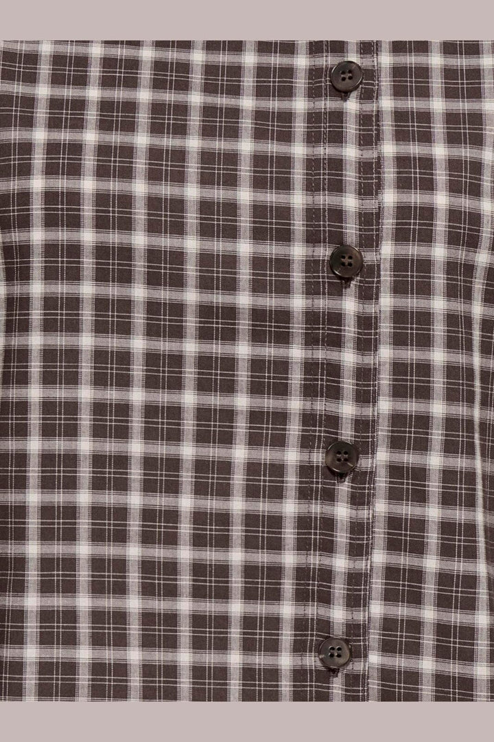 Only - Onlfreya Check High Neck Shirt - 5232775 Malt Ball
