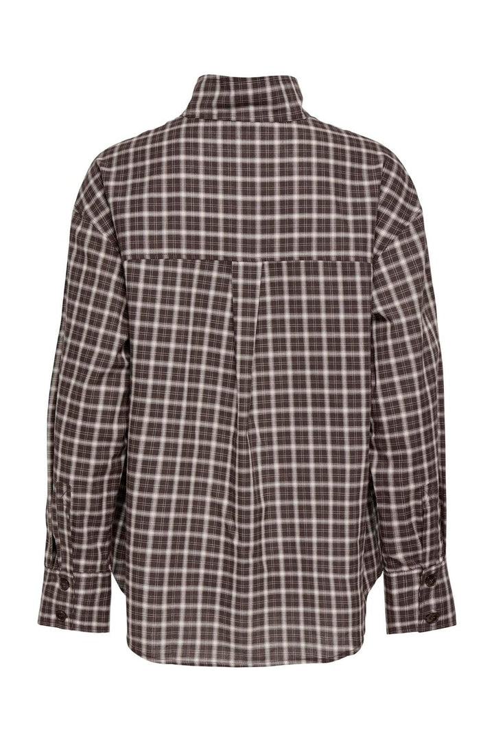 Only - Onlfreya Check High Neck Shirt - 5232775 Malt Ball