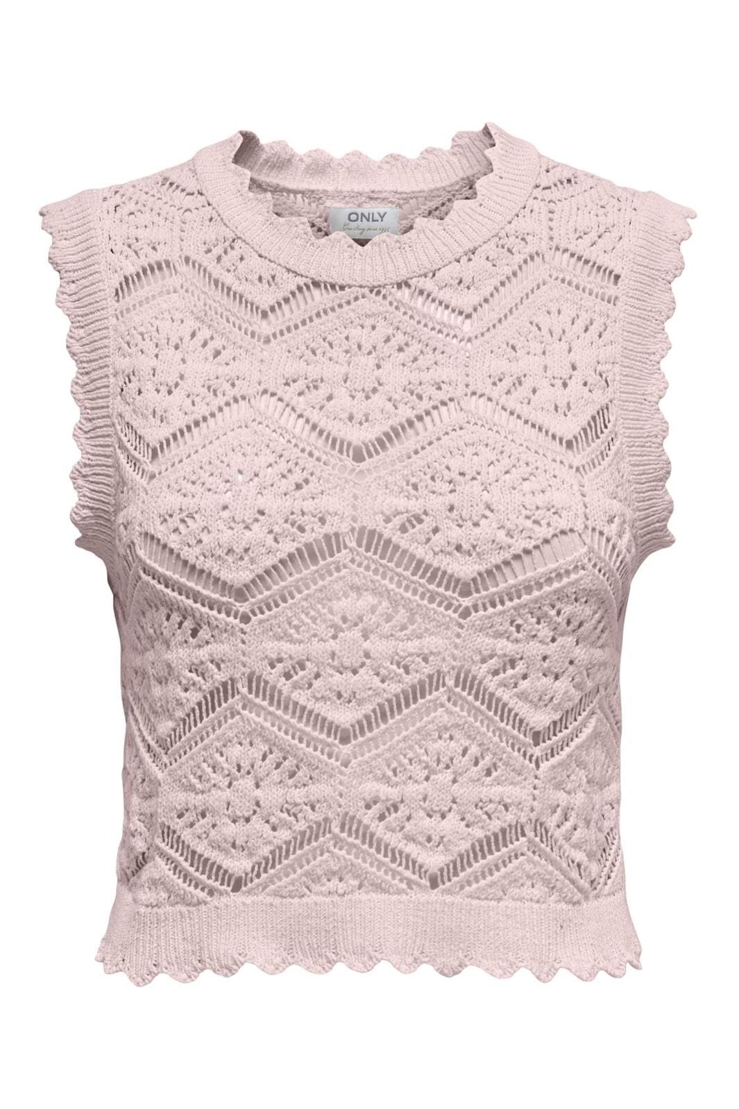 Only - Onlfrida Life Sl Structure Top Knt 15315271 - 4429426 - Candy Pink