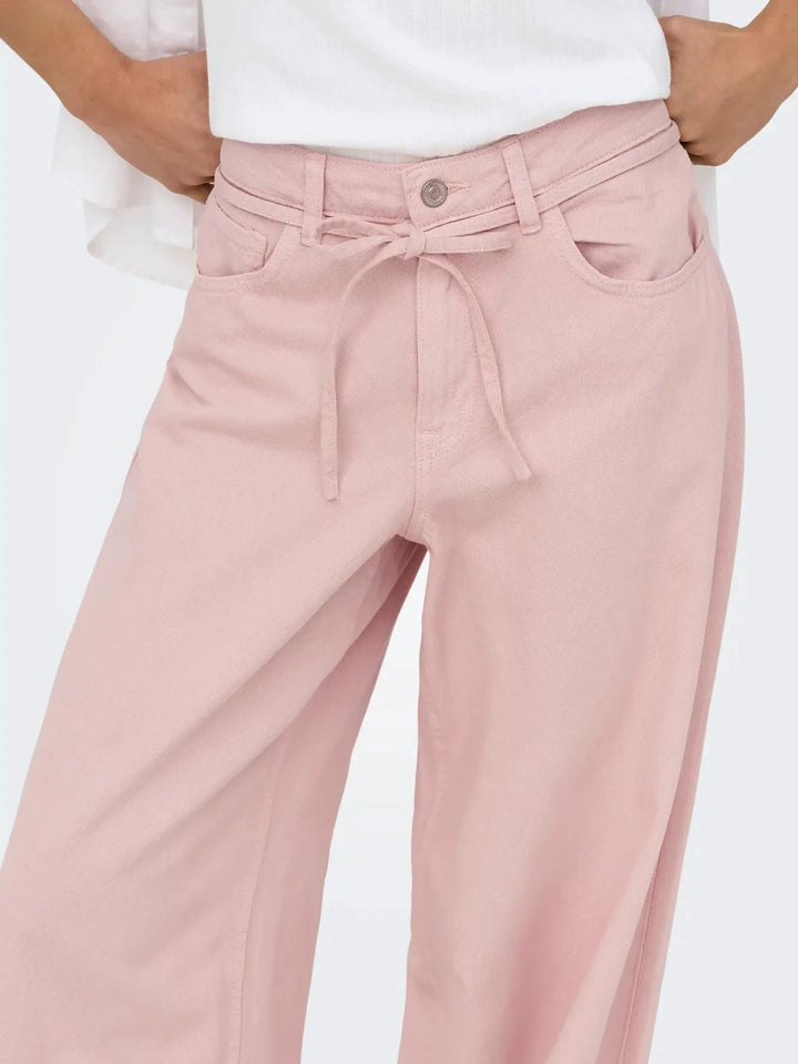 Only - Onlgianna-Silla St Belt Pant - 5070887 Rose Smoke Bukser 