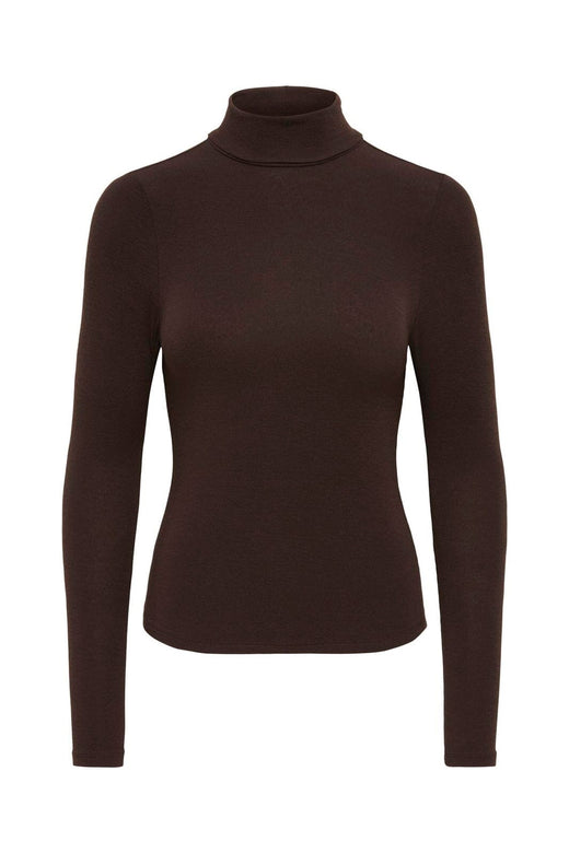 Only - Onlglamour L/S Roll-Neck Top - 5094620 Black Coffee