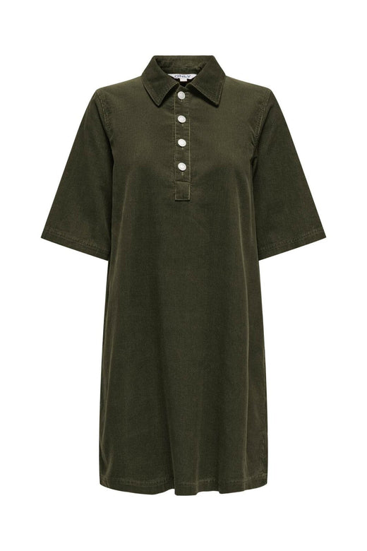 Only - Onlgry-Nessa S/S Cord Dress - 5124545 Forest Night