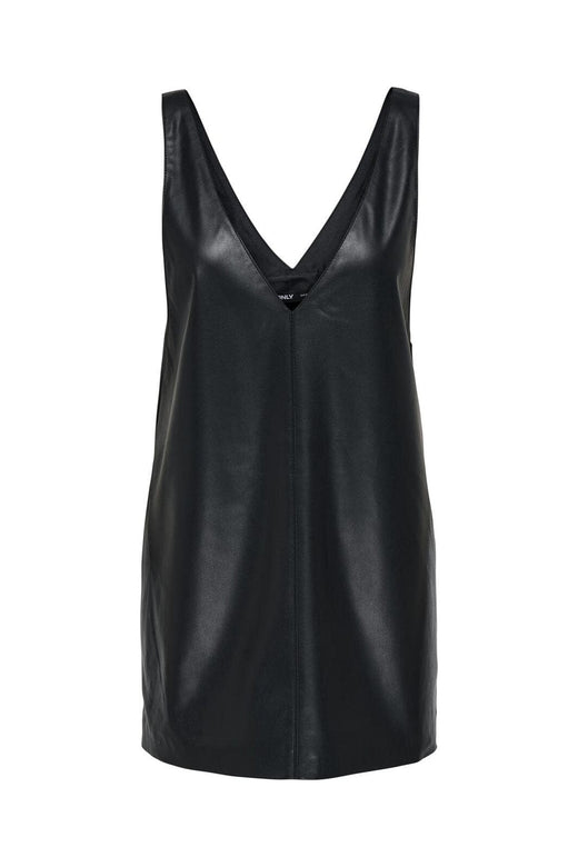 Only - Onlheidi Faux Leather Spencer Dress - 4851972 Black
