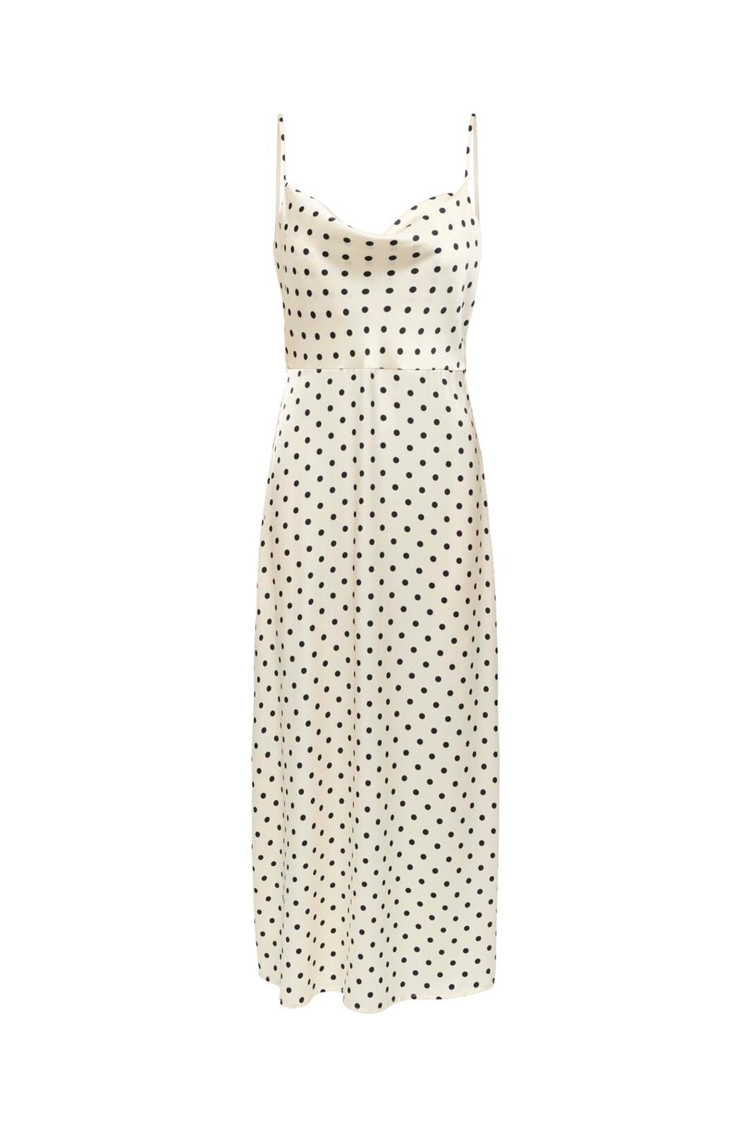 Only - Onlhimi Strap Long Dress - 5092542 Cloud Dancer Black Dots