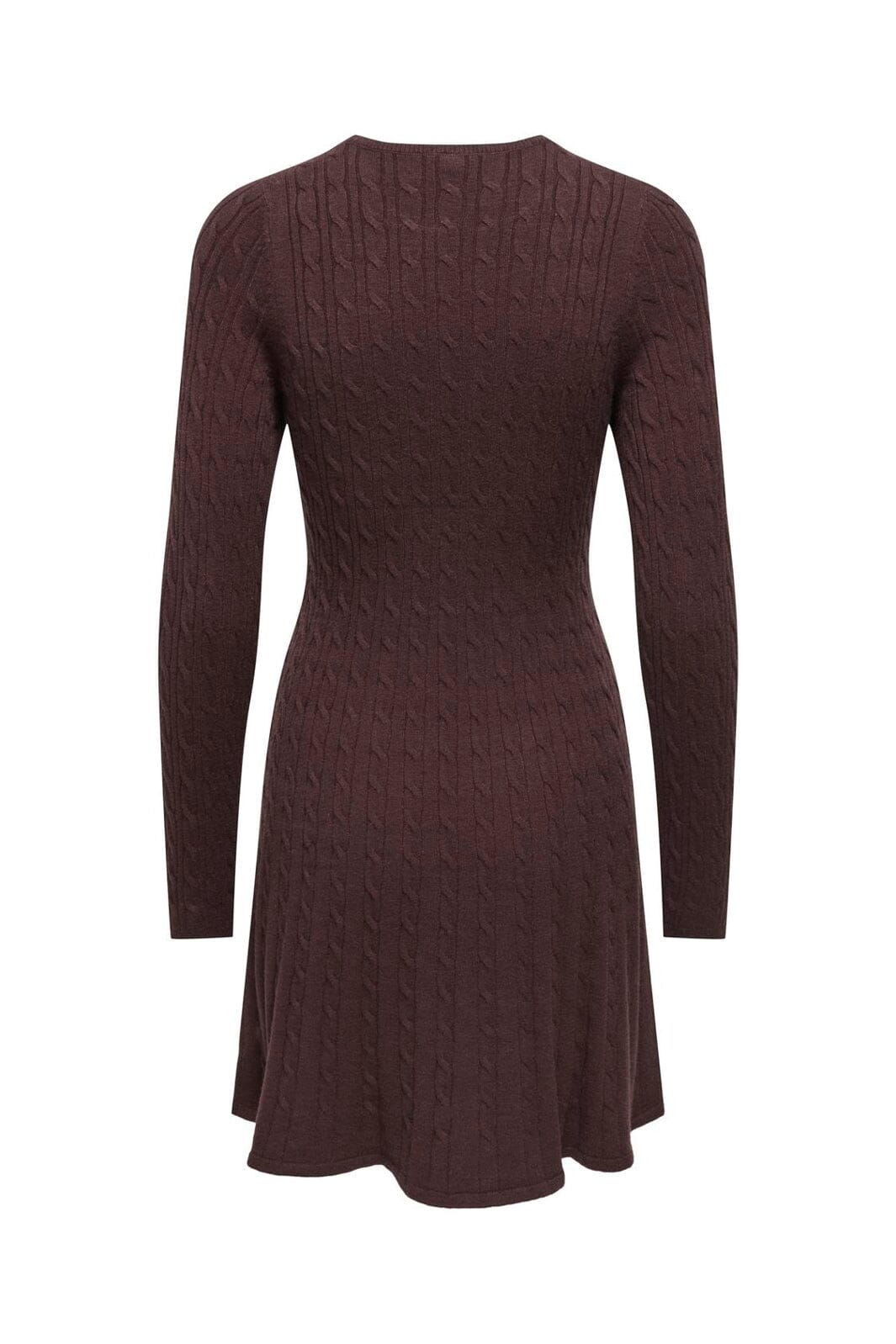 Only - Onlibi Ls O-Neck Cable Dress Cc Knt - 5035558 Fudge