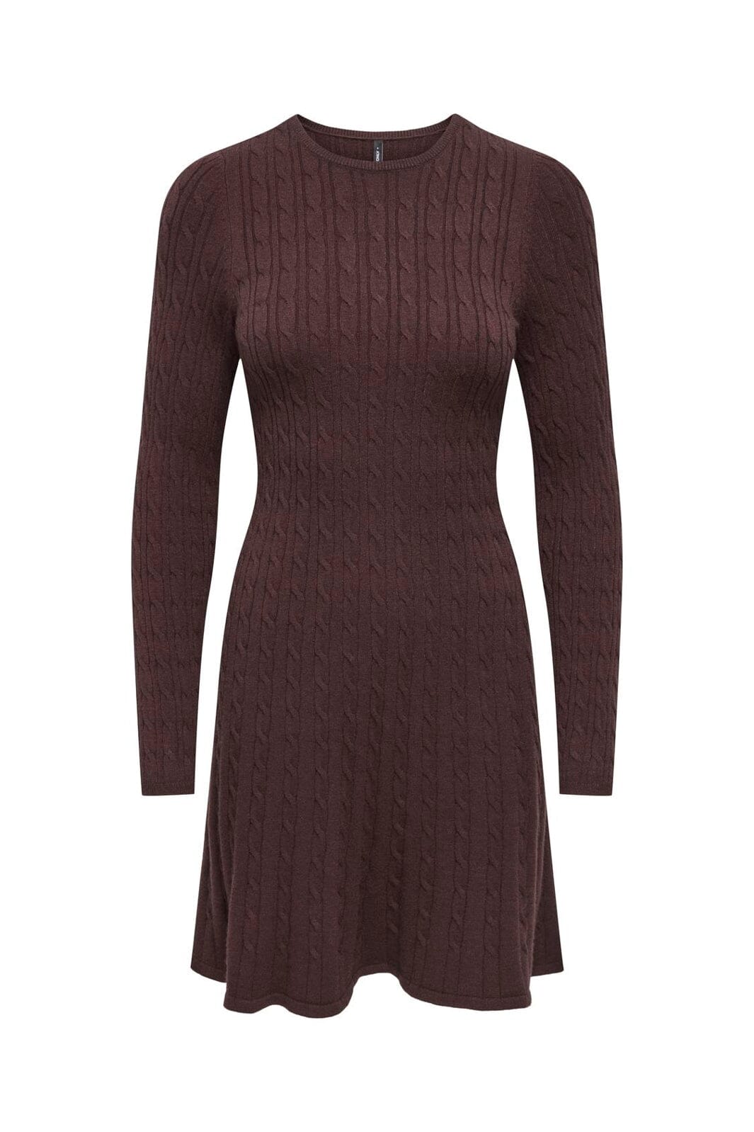 Only - Onlibi Ls O-Neck Cable Dress Cc Knt - 5035558 Fudge