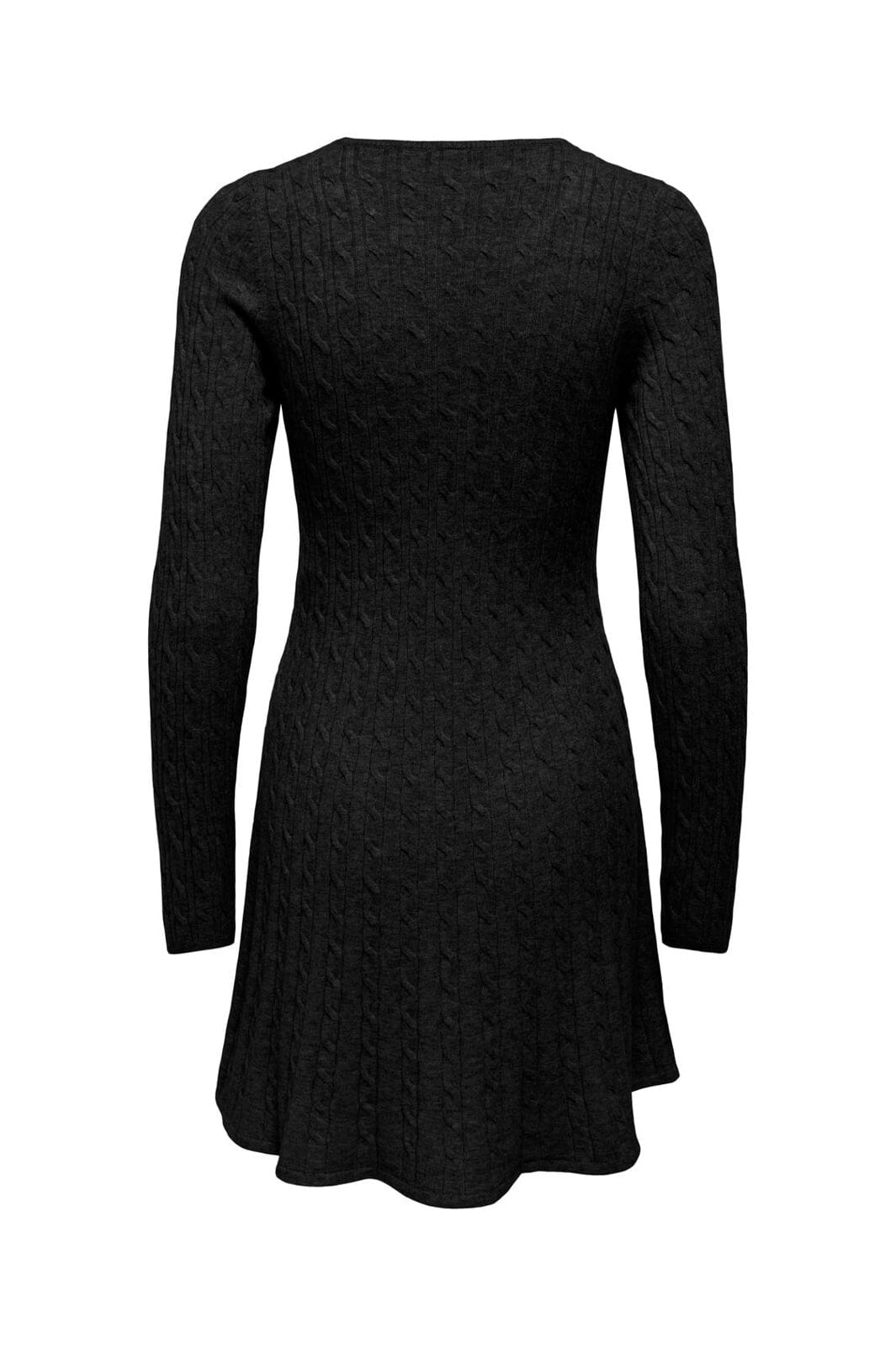 Only - Onlibi Ls O-Neck Cable Dress Cc Knt - 5100471 Black