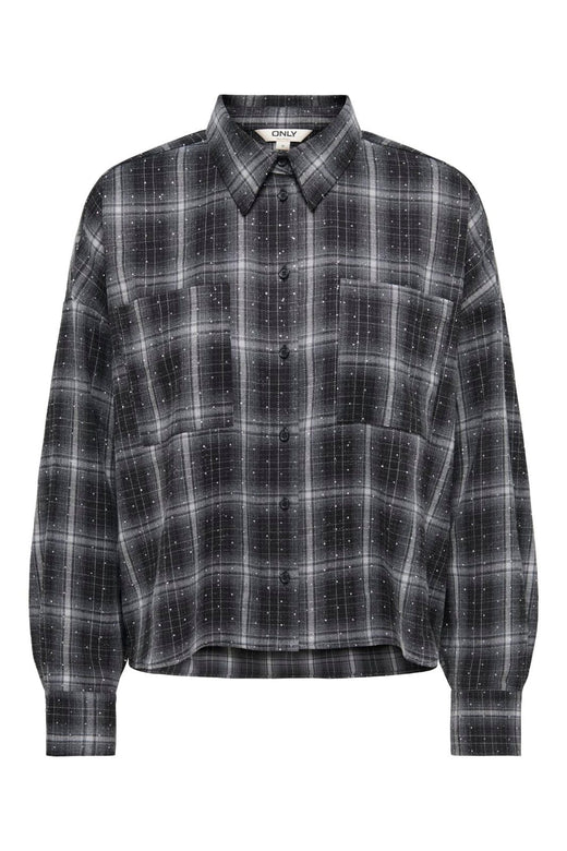 Only - Onlilston Ls Glitter Detail Shirt - 5116396 Black W. Embellishment