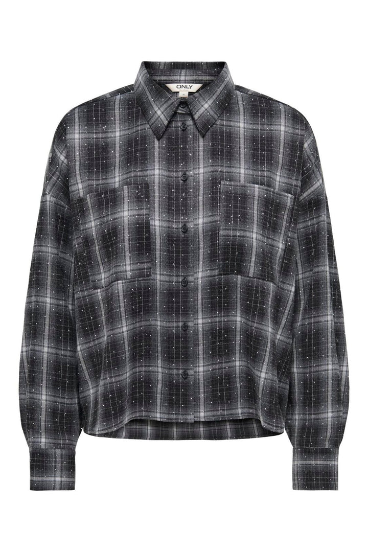 Only - Onlilston Ls Glitter Detail Shirt - 5116396 Black W. Embellishment