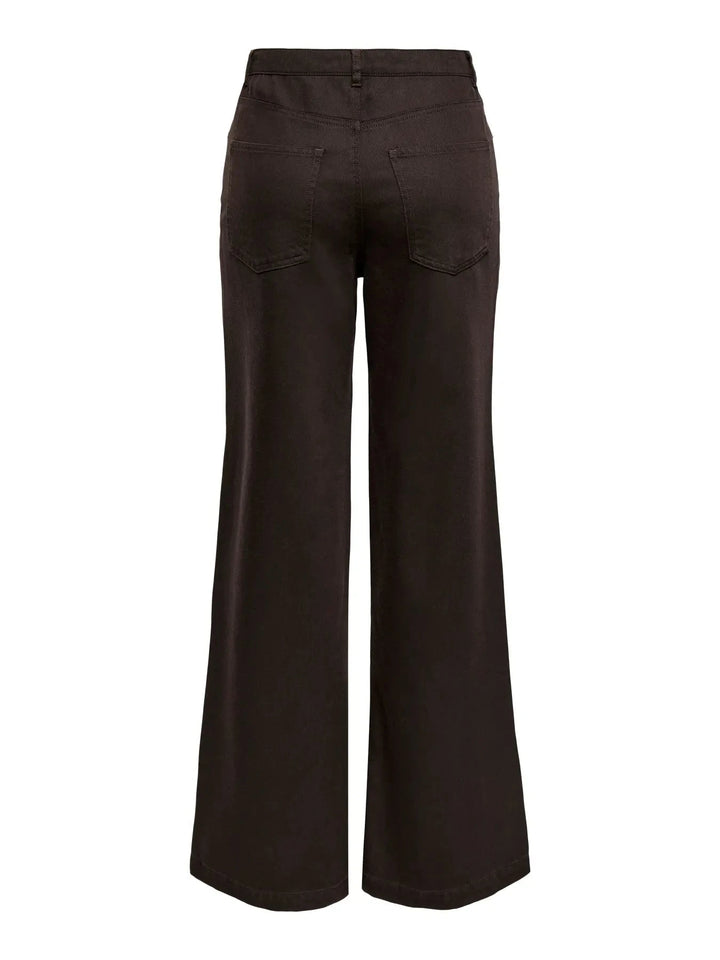 Only - Onljuicy-Soft Wide Pant - 5003385 Black Coffee Bukser 