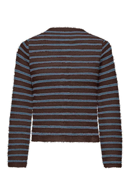 Only - Onlkerry Ls Button Cardigan Cc Knt - 5100858 Bracken Dusty Blue/Silver Heart Button