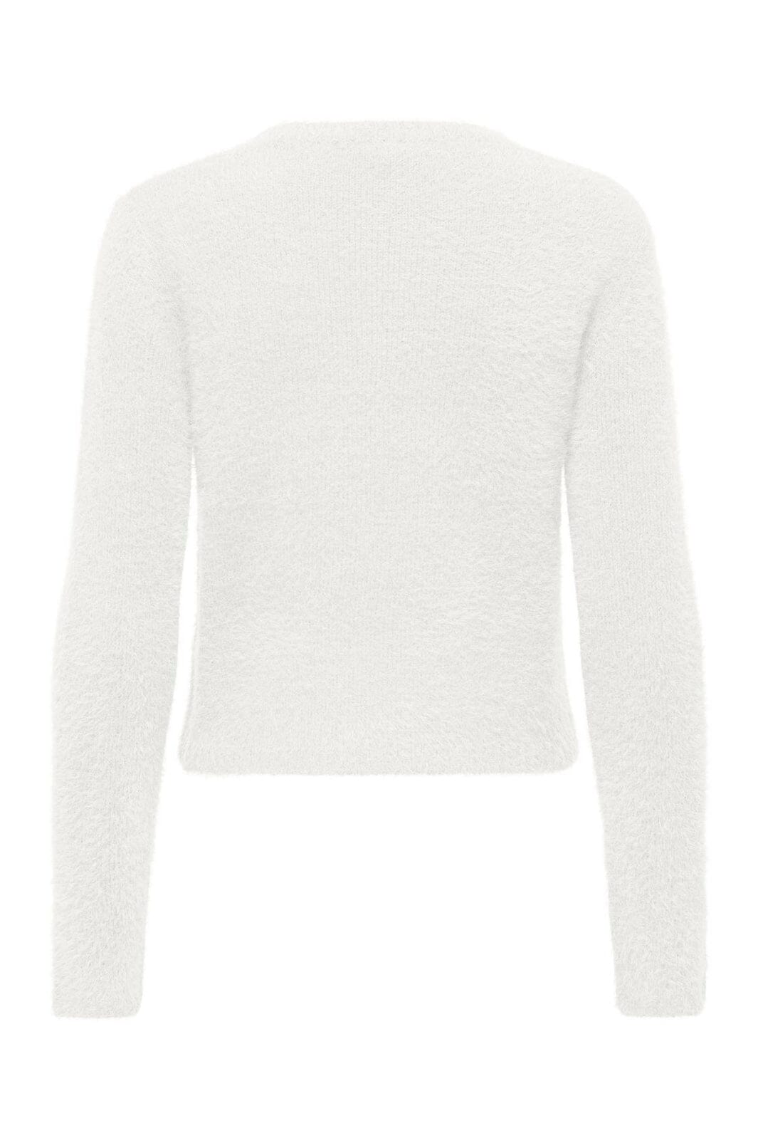 Only - Onlkerry Piumo Ls O-Neck Cc Knt - 5100868 Cloud Dancer