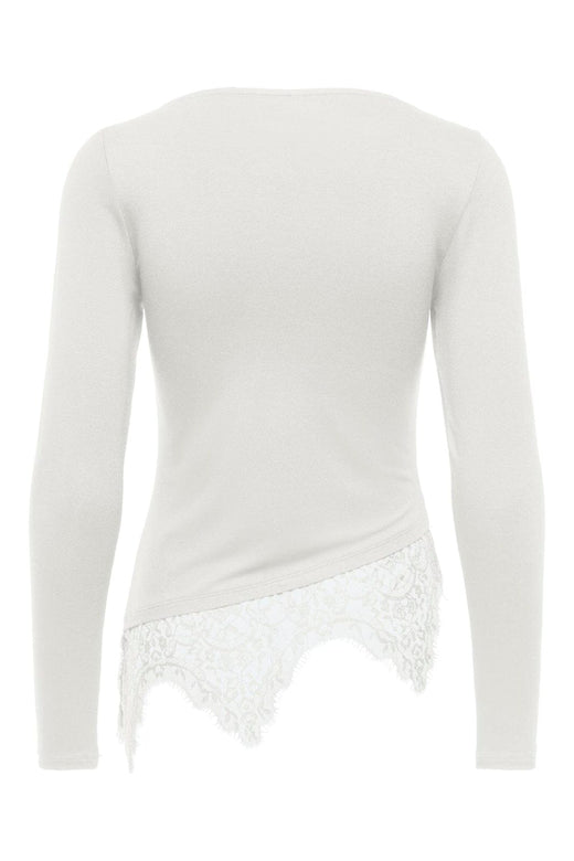 Only - Onllaila L/S Lace Mix Top - 5135819 Cloud Dancer