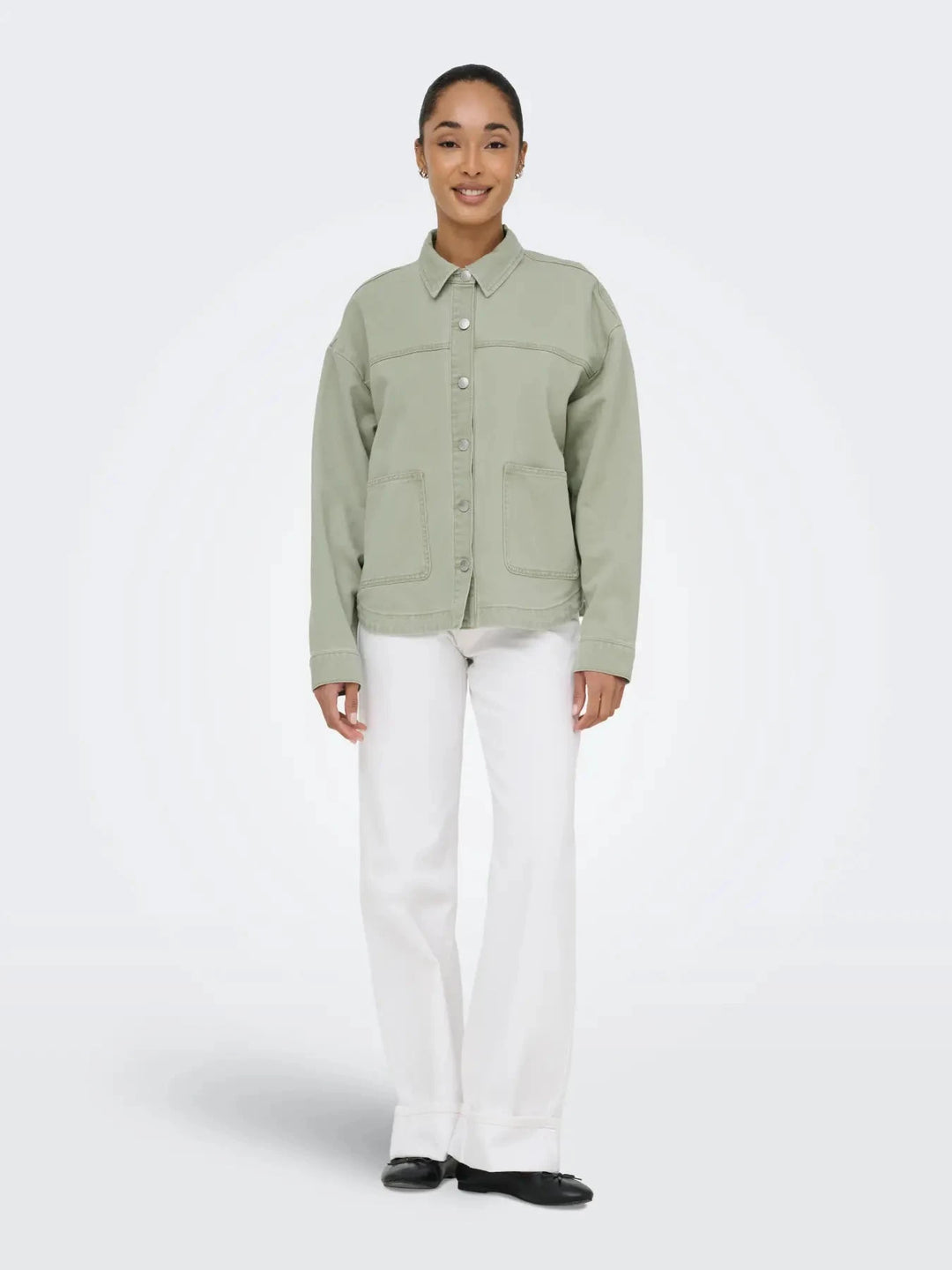 Only - Onllara Ls Shacket Gua - 5036778 Laurel Wreath Jakker 