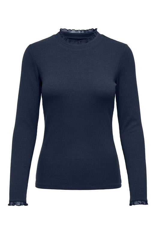 Only - Onlleslie L/S Lace Mix Top - 5162966 Navy Blazer
