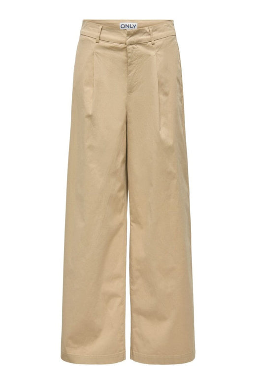 Only - Onlliana X Wide Pleat Pant Ox - 4933750 Travertine Bukser 