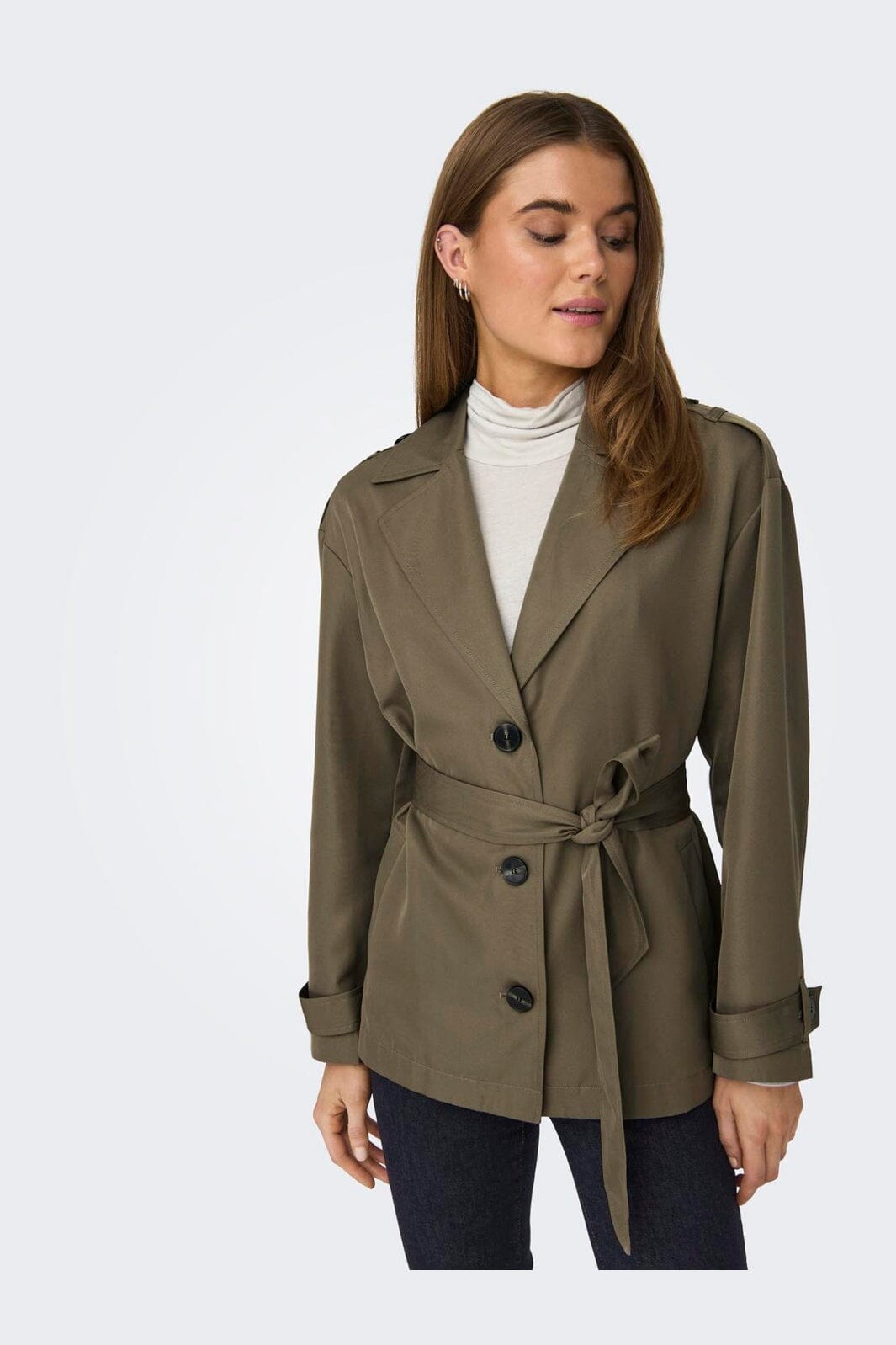 Only - Onlline Short Trenchcoat - 4441040 Walnut