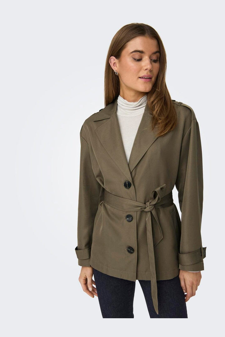 Only - Onlline Short Trenchcoat - 4441040 Walnut