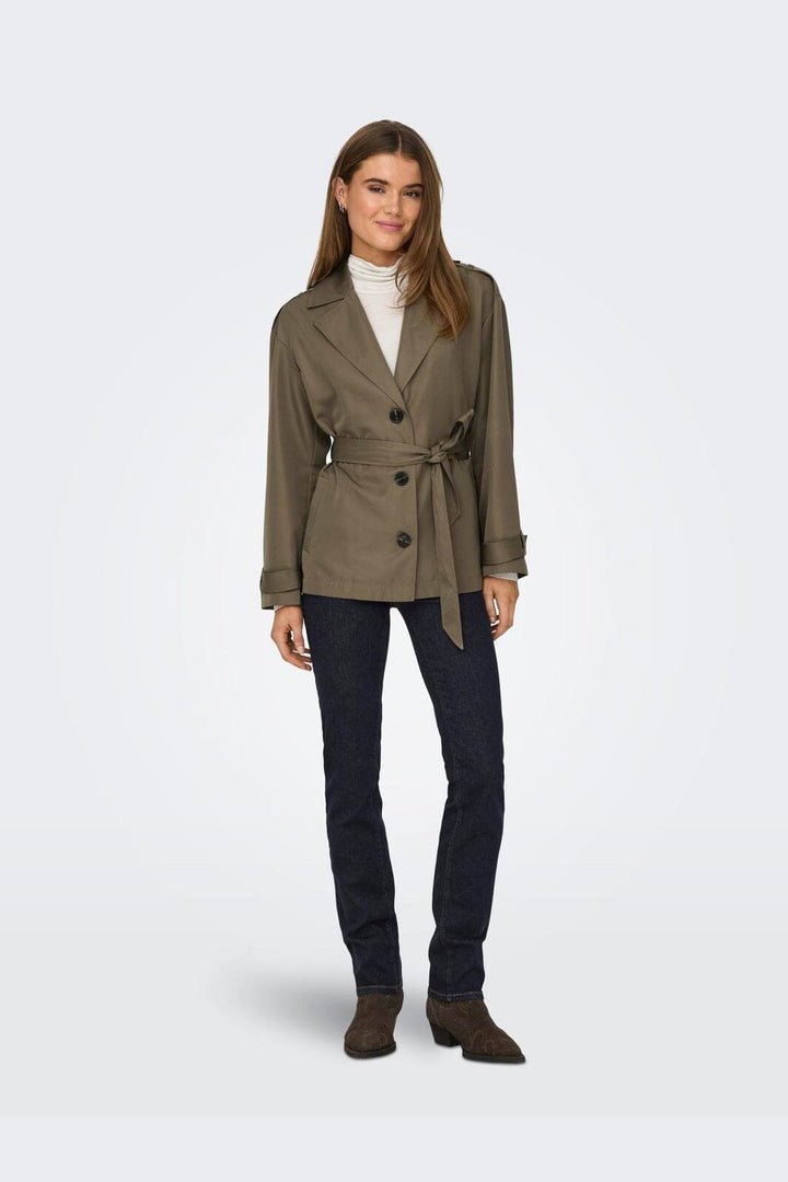 Only - Onlline Short Trenchcoat - 4441040 Walnut