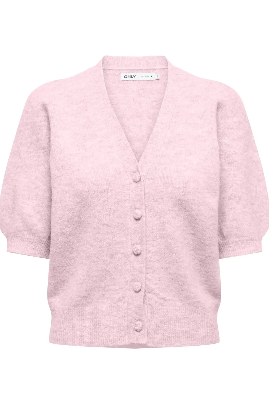 Only - Onlliva V-Neck S/S Cardigan Knt - 4975690 Potpourri Melange Cardigans 