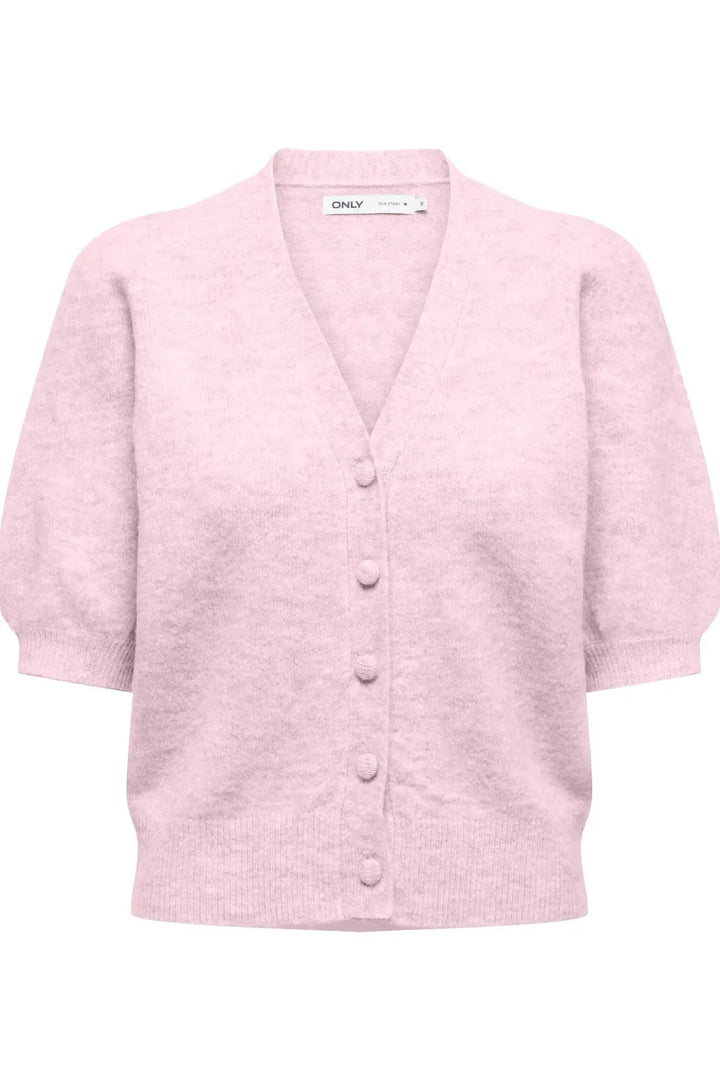 Only - Onlliva V-Neck S/S Cardigan Knt - 4975690 Potpourri Melange Cardigans 