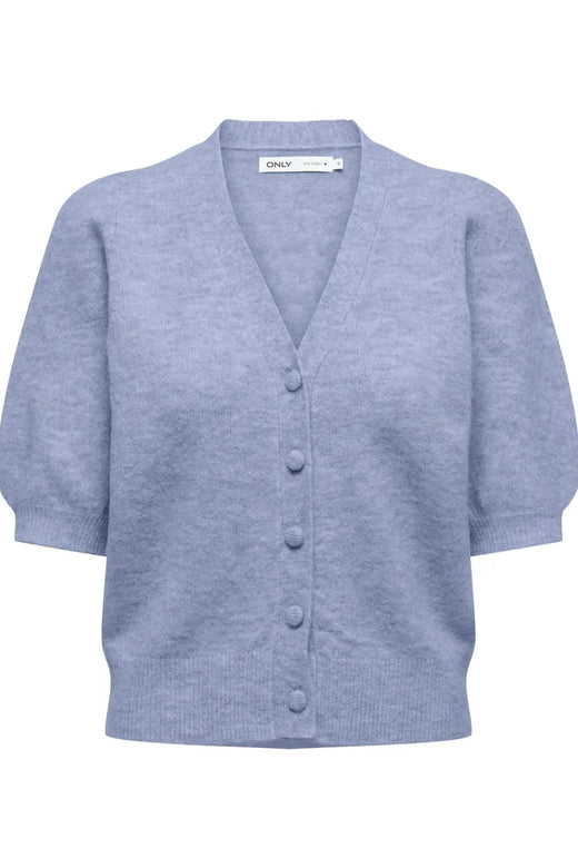Only - Onlliva V-Neck S/S Cardigan Knt - 4975980 Skyway Melange Cardigans 