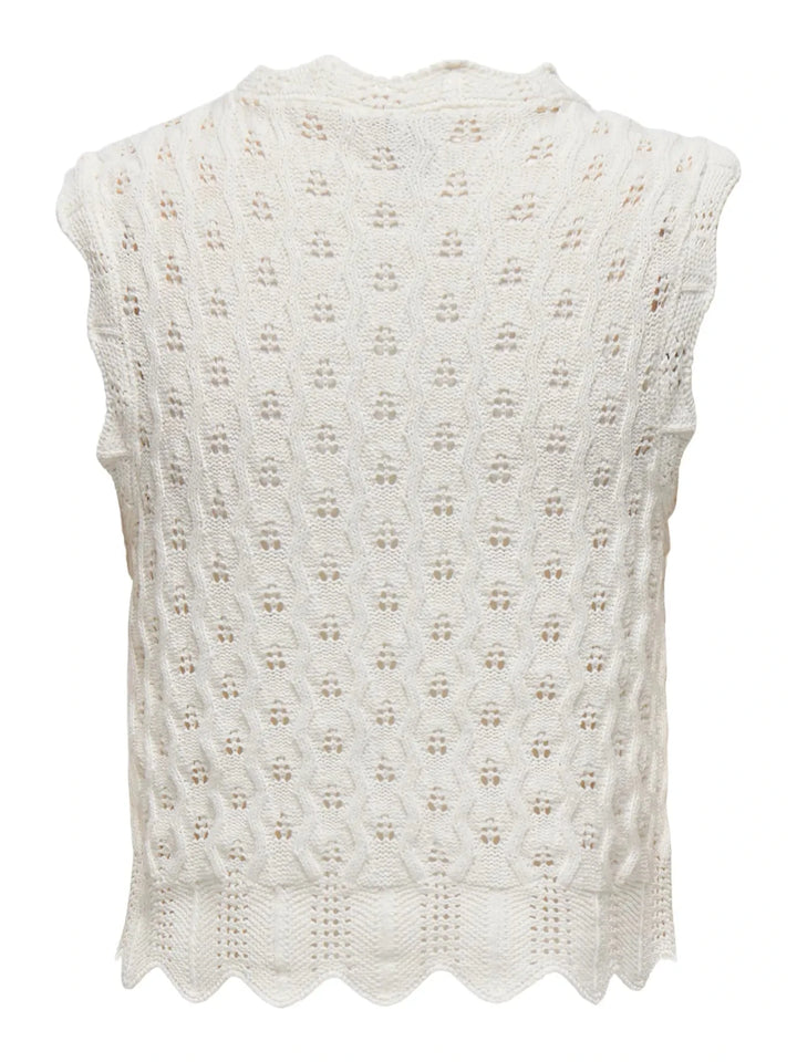 Only - Onlluna Sl O-Neck Tank Knt - 5066442 Cloud Dancer Veste 