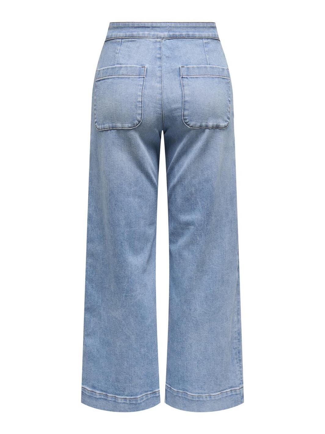 Only - Onlmadison Button Wide Gen223Noos - 4813364 Light Blue Denim