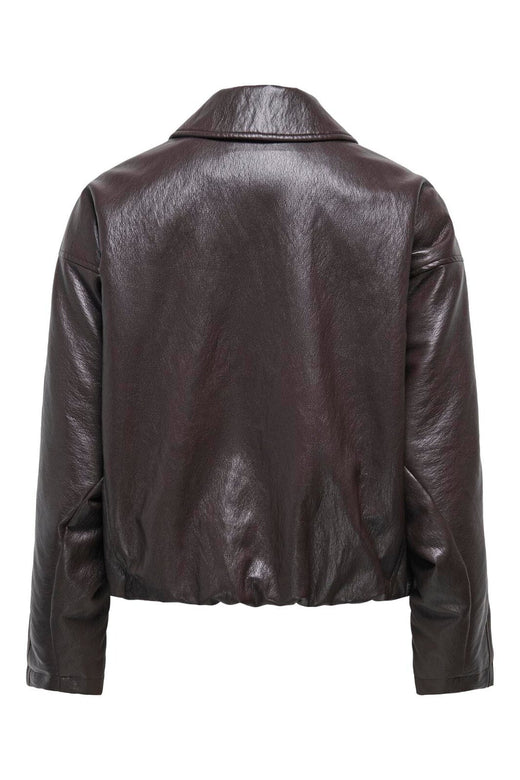 Only - Onlmasja Faux Leather Padded Bomber - 5132398 Chocolate Torte