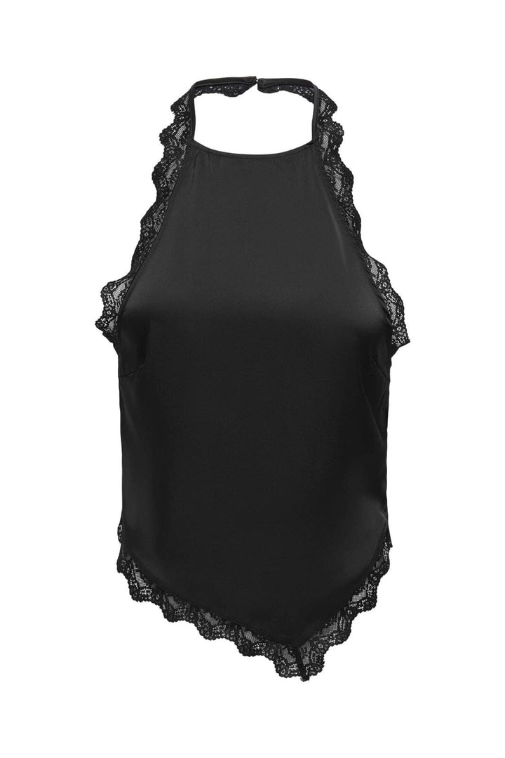 Only - Onlmenus S/L Halter Lace Top - 5100194 Black