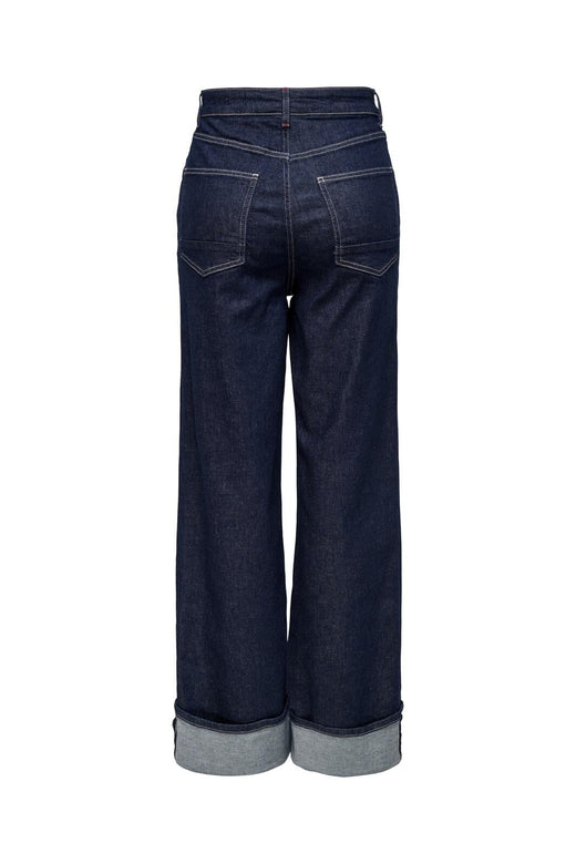 Only - Onlmercer Wide Fold Up Red Rea - 4596002 Dark Blue Denim