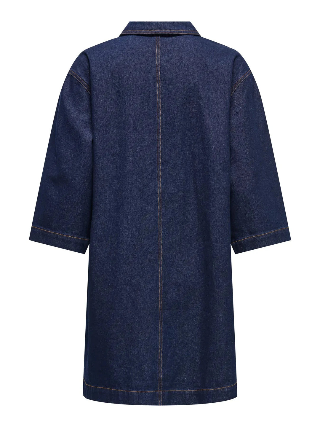 Only - Onlmiles 3/4 Zip Dress Gua - 4935217 Dark Blue Denim Kjoler 