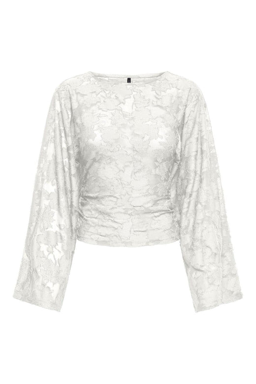 Only - Onlnadia L/S Ruching Top - 5170652 Cloud Dancer