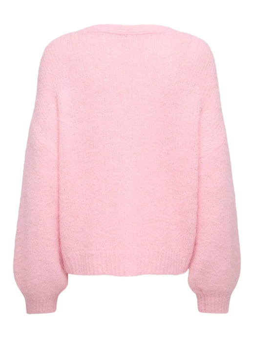 Only - Onlnordra Ls Vneck Cardi Knt - 5049977 Pale Lilac Melange/Fmop Button Cardigans 