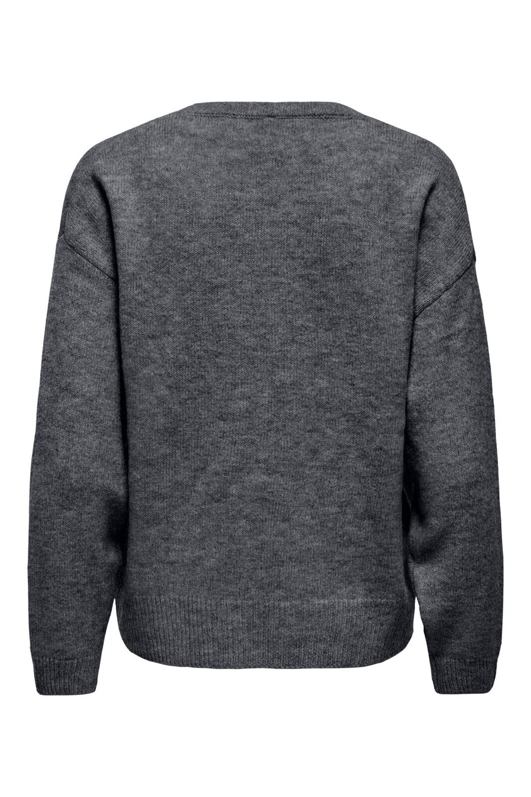Only - Onlolivia Ls O-Neck Cc Knt - 5101135 Dark Grey Melange