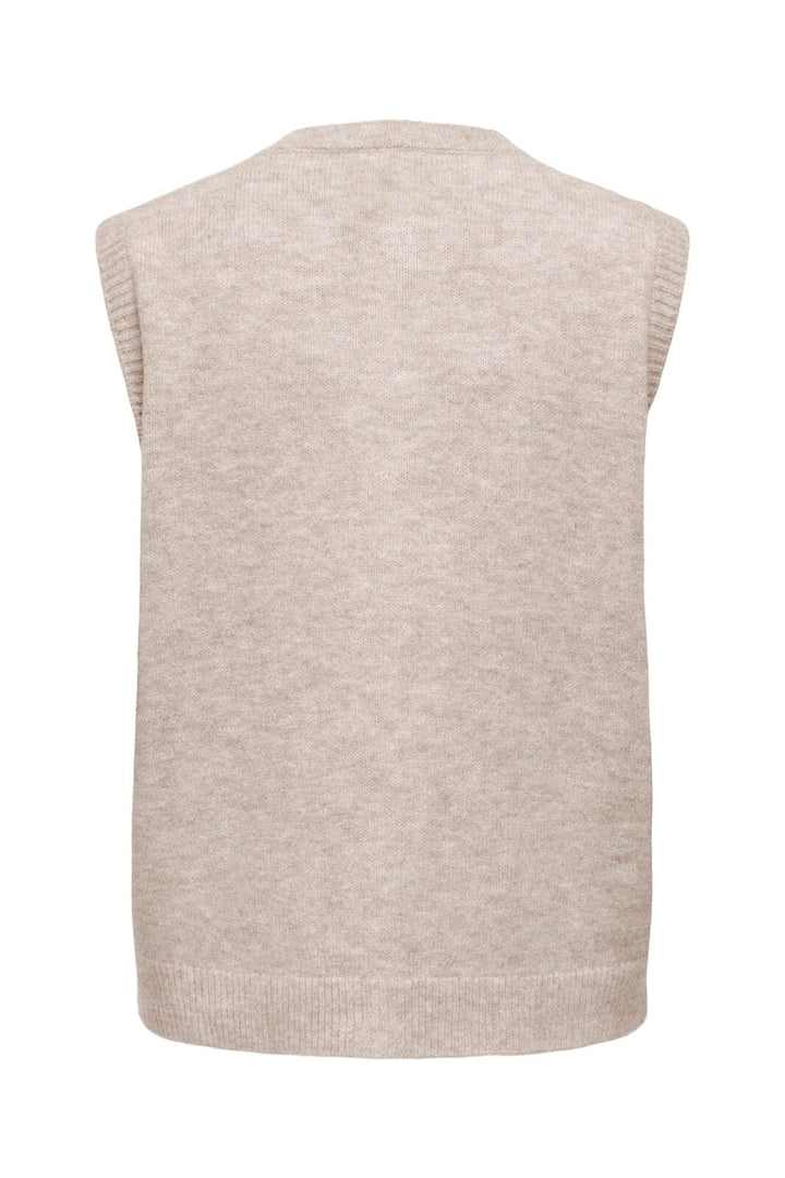 Only - Onlolivia Sl Button Vest Cc Knt - 5101156 Humus Melange/Dtm Button