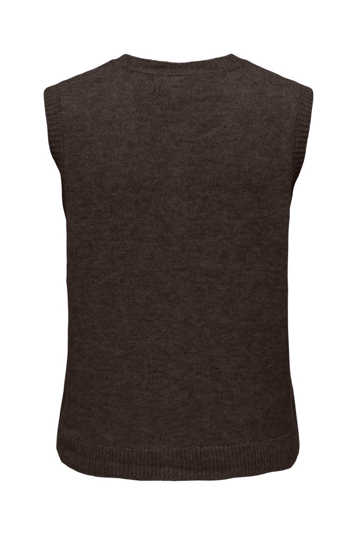 Only - Onlolivia Sl Button Vest Cc Knt - 5101157 Mole Melange/Dtm Button