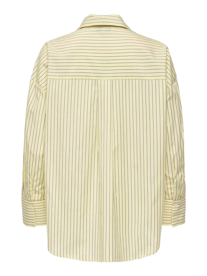 Only - Onloregon Alva Ls Reg Shirt - 4950345 Sunlight Black Skjorter 