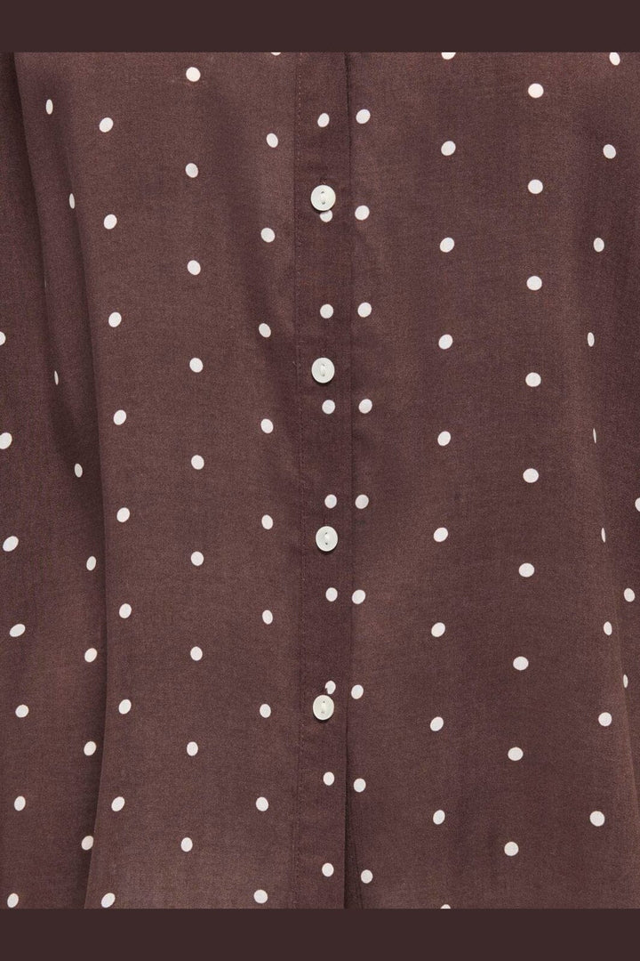 Only - Onlraya 3/4 Shirt - 5096811 Deep Mahogany Dots