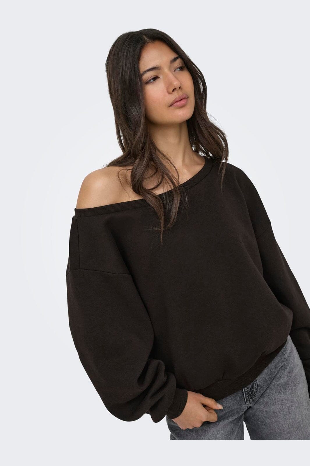 Only - Onlrhina L/S One Shoulder Swt - 5084983 Chocolate Torte
