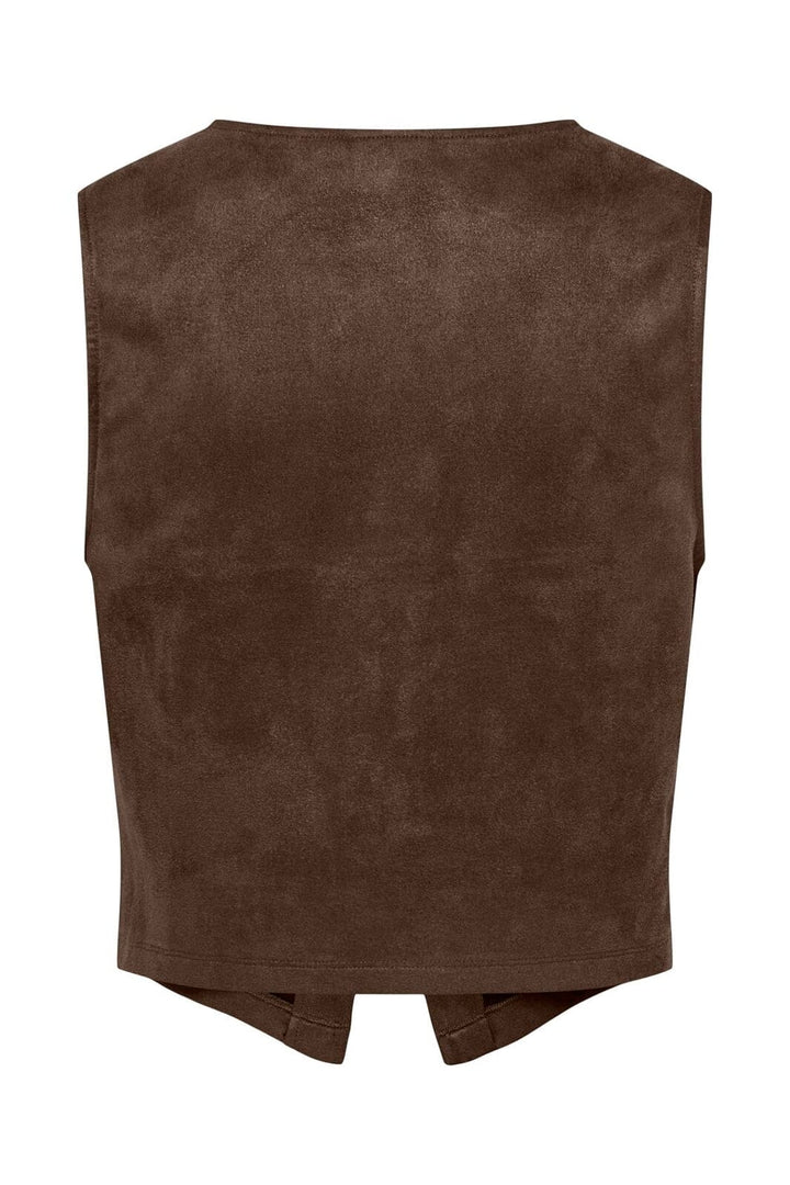 Only - Onlrinea S/L Button Vest Cc Swt - 5101381 Carafe