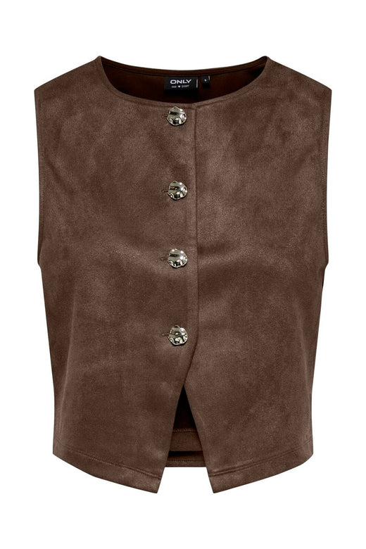 Only - Onlrinea S/L Button Vest Cc Swt - 5101381 Carafe