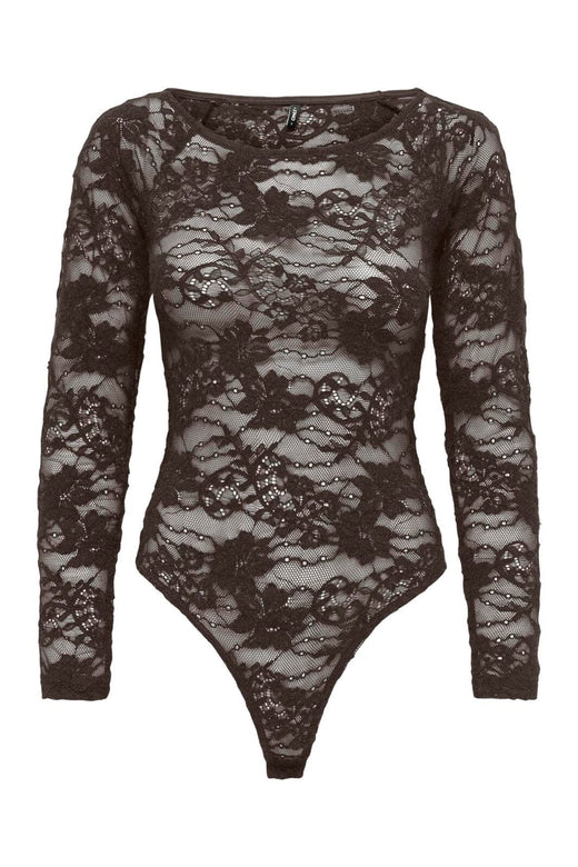 Only - Onlrue L/S Lace Bodystocking - 5171030 Coffee Bean