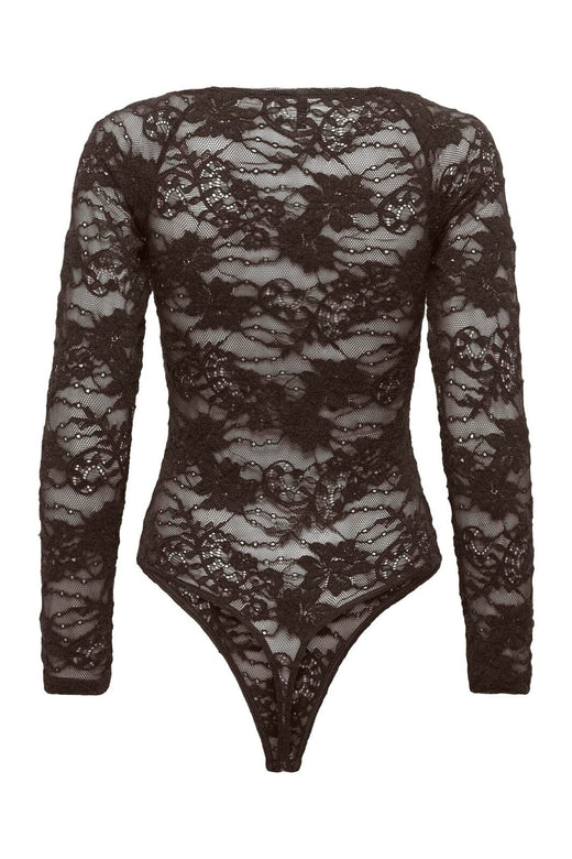 Only - Onlrue L/S Lace Bodystocking - 5171030 Coffee Bean