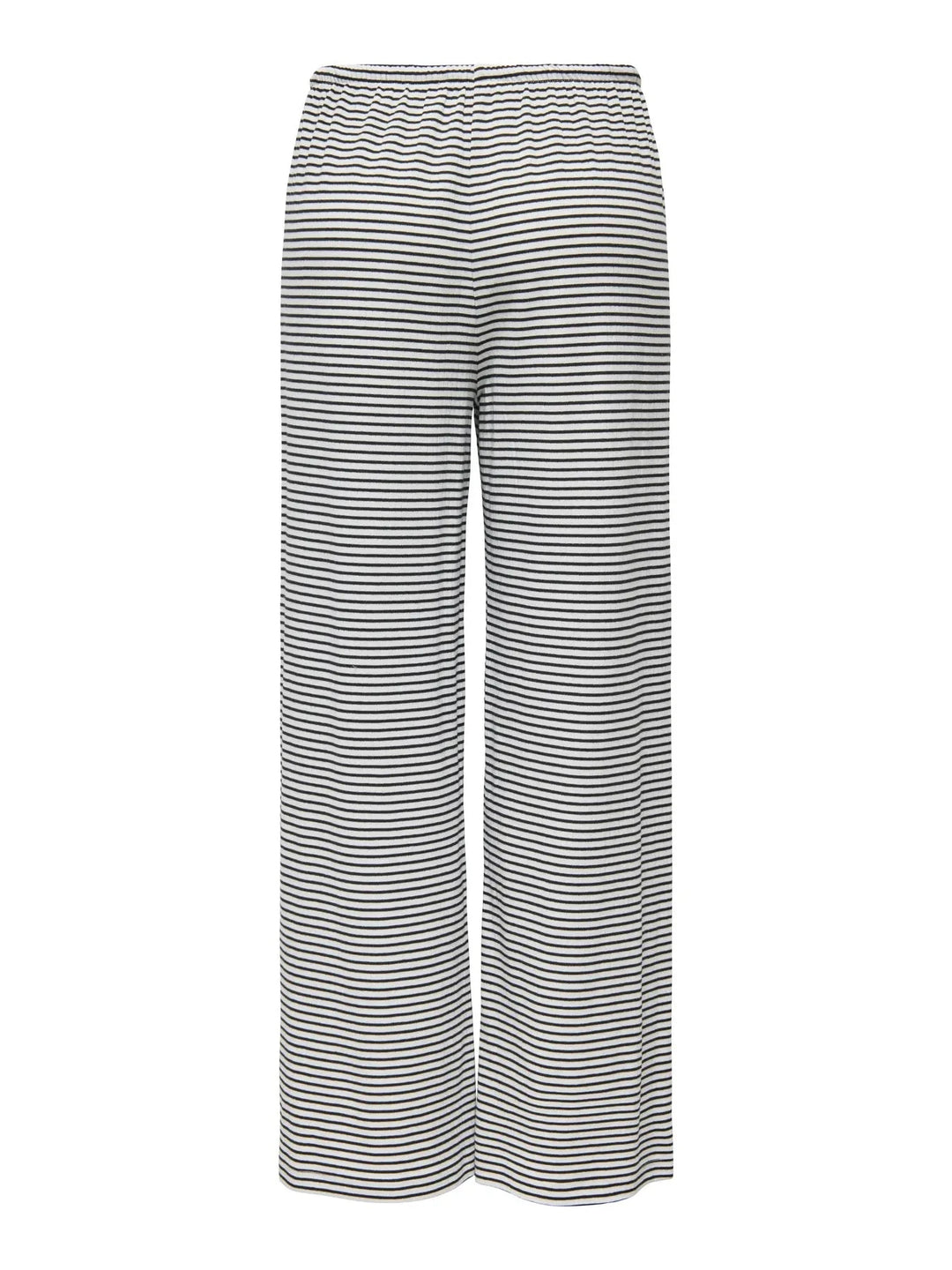 Only - Onlsaga Loose Pant - 4887145 Cloud Dancer Black Bukser 