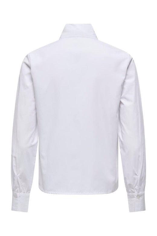 Only - Onlsaya Loris L/S Bow Shirt - 5045041 Bright White